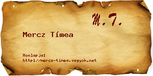 Mercz Tímea névjegykártya